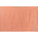 Peach Georgette Saree With All Over Hand Embroidered Star Motifs And Scalloped Border