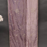 Mauve Pink Georgette Saree With All Over Hand Embroidered Sunburst Floral Jaal