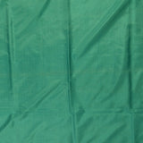 Dark Green & Teal Gold Zari Floral Butti Pure Silk Banarasi Saree With Contrast Teal Pallu