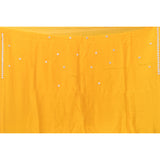 Yellow Georgette Saree With Hand Embroidered Mirror Work Floral Motifs