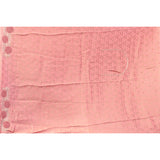 Pink Woven Saree With Hand Embroidered Pearl Floral Border