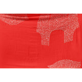 Red Georgette Saree With All Over Hand Embroidered Silver Sequin Rose Vine