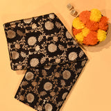 Black Dual Tone Zari All-Over Floral Jaal Pure Silk Banarasi Saree With Paisley Weave Pallu