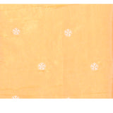 Soft Yellow Floral Silk Blend Saree