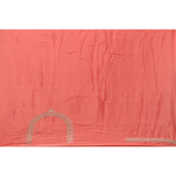 Coral Pink Hand Embroidered Sequin Striped Border Saree