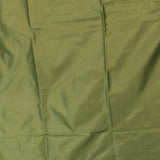 Sage Green Gold Zari Diagonal Stripe & Floral Butti Pure Silk Banarasi Saree With Dense Oval Jaal Pallu