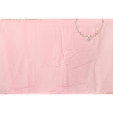 Blush Pink Hand Embroidered Gold Sunburst Floral Saree
