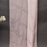Baby Pink Organza Hand Embroidered Pearl Zigzag Saree