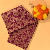 Magenta & Beige Gold Zari Dense Leaf Jaal Pure Silk Banarasi Saree With Silver Zari Paisley Pallu