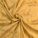 Yellow & Black Silver Zari Floral Jaal Pure Silk Banarasi Saree With Contrast Black Pallu