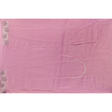 Mauve Pink Woven Saree With Hand Embroidered Floral Medallion Border