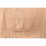 Golden Brown Woven Saree With Hand Embroidered Floral Medallion Border