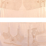 Off-White Saree With All-Over Hand Embroidered Floral Vine Work