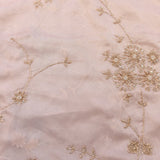 Blush Pink Hand Embroidered Gold Sunburst Floral Saree