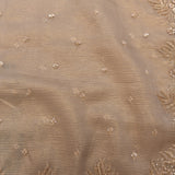 Champagne Gold Hand Embroidered Sequin Fern Pallu Saree