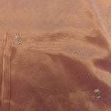 Rose Gold Hand Embroidered Sequin Floral Scalloped Border Saree