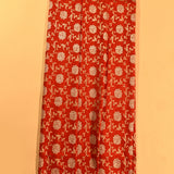 Red Dual Tone Zari All-Over Large Floral Jaal Pure Silk Banarasi Saree With Teardrop Scroll Pallu
