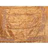 Gold Shimmer Saree With Hand Embroidered Scalloped Border Tissue Saree