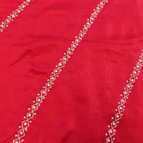Rani Pink Georgette Saree With All Over Hand Embroidered Pearl Trellis Pattern