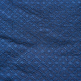 Charcoal Navy Ikat-Print Saree With Abstract Floral Motifs And Sequin Border