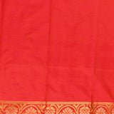 Red Gold Zari Ogee Floral Paisley Jaal Pure Silk Banarasi Saree With Floral Scroll Pallu