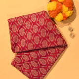 Crimson Red Pure Silk Banarasi Saree With Gold Zari Buttis And Paisley Pallu
