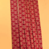 Crimson Red Pure Silk Banarasi Saree With Gold Zari Buttis And Paisley Pallu