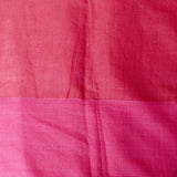 Pink Cotton Saree With Woven Rose Border