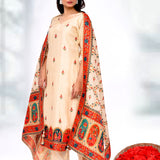Pastel Cream Tissue Silk Floral Kurta Set