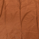 Dark Chocolate Brown Copper Zari Diagonal Stripe Floral Pure Silk Banarasi Saree With Ogee Jaal Pallu