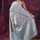 Lavender With Floral Embroidery And Sequin Work Tissue Silk Saree