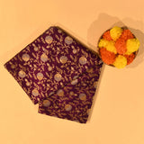 Magenta Purple Dual Tone Zari Floral Jaal Pure Silk Banarasi Saree With Dense Floral Jaal Pallu