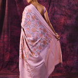Lavender With Floral Embroidery And Sequin Work Tissue Silk Saree
