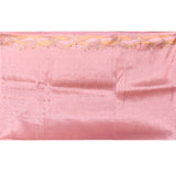 Delicate Orchid Pink With Gold Floral Design Chanderi Saree