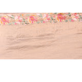 Gold Beige With Multicolor Floral Paisley Applique Work Tissue Silk Embroidered Saree