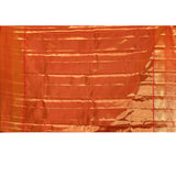 Golden With Checks Weave And Red Border Kanjivaram Silk Saree