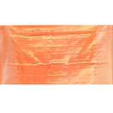 Golden Orange With Checked Zari Weave & Temple Border Kanjivaram Silk Saree