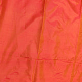 Coral Pink Gold Zari Floral Jaal Pure Silk Banarasi Saree With Heavy Woven Border