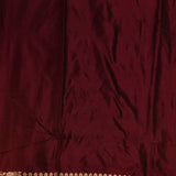 Deep Maroon Gold Zari Floral Butti Pure Silk Banarasi Saree With Heavy Woven Border