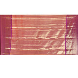 Royal Purple With Gold Zari Butti And Stripes Kanjivaram Tissue Saree