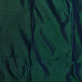 Teal Green Gold Zari Floral Jaal Pure Silk Banarasi Saree With Heavy Woven Border