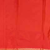 Vermillion Red Gold Zari Floral Jaal Pure Silk Banarasi Saree With Heavy Woven Border