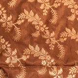 Chocolate Brown Copper Zari Floral Jaal Pure Silk Banarasi Saree With Heavy Woven Border