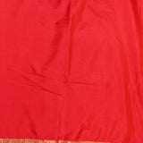 Bright Red Gold Zari Floral Butti Pure Silk Banarasi Saree With Heavy Woven Border