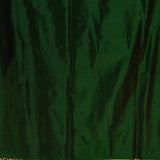 Bottle Green Copper Zari Floral Butti Pure Silk Banarasi Saree With Heavy Woven Border