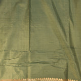 Moss Green Copper Zari Floral Jaal Pure Silk Banarasi Saree With Heavy Woven Border