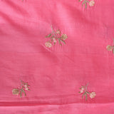 Magenta Pink Designer Saree With Embroidered Floral Booti & Sequin Border