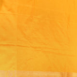 Steel Blue And Mustard Gold Zari Floral Jaal Pure Silk Banarasi Saree With Contrast Pallu