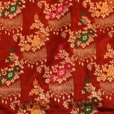 Deep Red Gold Zari Meenakari Floral Butti Pure Silk Bridal Banarasi Saree With Heavy Zari Border