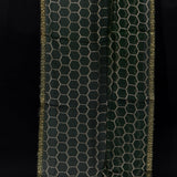 Deep Bottle Green Georgette Designer Saree With Gold Zari Honeycomb Jaal & Embroidered Border